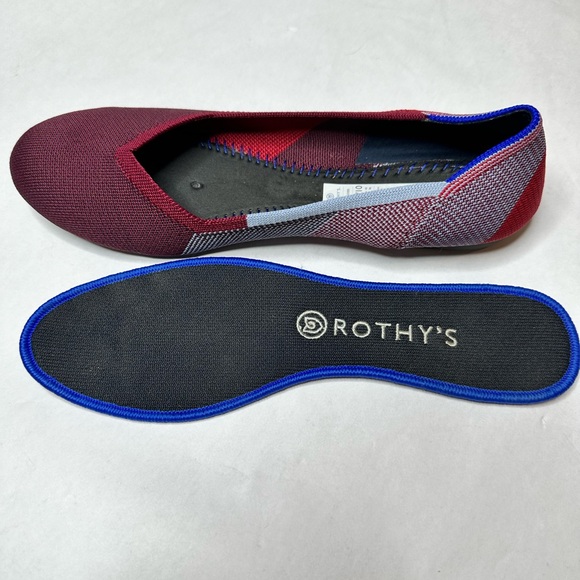 Rothy’s The Flat in Berry Colorblock Retired Limited Edition Size 10 - Picture 11 of 13